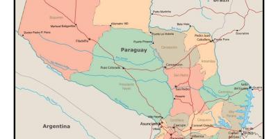 Harta cu orase Paraguay