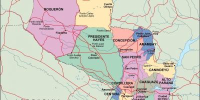 Harta politică Paraguay