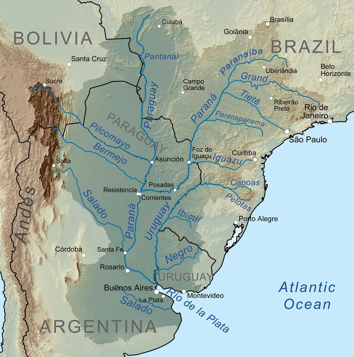 Harta de râul Paraguay