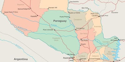Paraguay, asuncion arată hartă