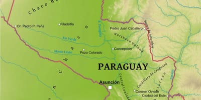 Harta de geografie Paraguay
